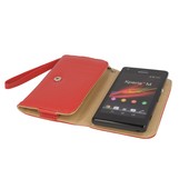 Pokrowiec etui portfel czerwone myPhone C-Smart Pix / 7