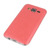 Pokrowiec etui silikonowe 0.3mm JELLY CASE SKÓRA czerwone SAMSUNG Galaxy J5
