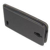Pokrowiec z klapką na magnes Prestige Slim Flexi czarny ALCATEL One Touch Pop C2 / 5