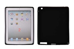 Pokrowiec silikonowe etui BACK CASE czarne byszczce do APPLE iPad 2