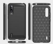Pokrowiec etui pancerne Karbon Case czarne Xiaomi Mi A3 Lite / 2