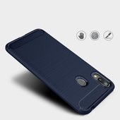 Pokrowiec etui pancerne Karbon Case granatowe ASUS ZenFone Max M2 / 2