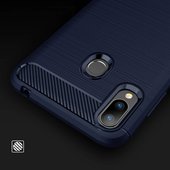 Pokrowiec etui pancerne Karbon Case granatowe ASUS ZenFone Max M2 / 3