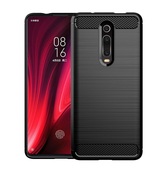 Pokrowiec etui pancerne Karbon Case czarne do Xiaomi Mi 9T