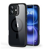 Pokrowiec Esr Classic Hybrid Halolock Magsafe & Tempered Glass prze�roczyste/czarne do APPLE iPhone 16