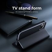 Pokrowiec etui Book Vennus Carbon czarne Xiaomi Redmi 12C / 8