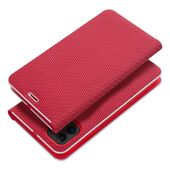 Pokrowiec etui Book Vennus Carbon czerwone do APPLE iPhone 16 Pro Max