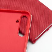 Pokrowiec etui Book Vennus Carbon czerwone Xiaomi Redmi Note 13 / 8
