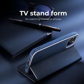 Pokrowiec etui Book Vennus Carbon granatowe Xiaomi Redmi 12C / 6