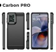 Pokrowiec Etui Carbon Pro czarne do MOTOROLA Moto G55 5G