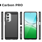 Pokrowiec Etui Carbon Pro czarne do Oppo A6 Pro 5G