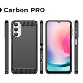 Pokrowiec Etui Carbon Pro czarne do SAMSUNG Galaxy A24 4G