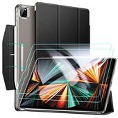 Pokrowiec etui Esr Ascend Trifold & Tempered Glass czarne do APPLE iPad Pro 12.9cala