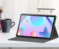 Pokrowiec etui Infiland Classic Stand szare SAMSUNG Galaxy Tab S6 Lite 10.4 / 2