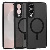 Pokrowiec etui Matte Mag Cover MagSafe czarne do SAMSUNG Galaxy S25 Edge