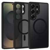 Pokrowiec etui Matte Mag Cover MagSafe czarne do SAMSUNG Galaxy S25 Ultra