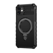 Pokrowiec etui pancerne Armor Magsafe Metal Ring Case czarne do APPLE iPhone 11