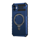 Pokrowiec etui pancerne Armor Magsafe Metal Ring Case niebieskie do APPLE iPhone 11