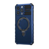Pokrowiec etui pancerne Armor Magsafe Metal Ring Case niebieskie do APPLE iPhone 12 Pro Max