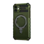 Pokrowiec etui pancerne Armor Magsafe Metal Ring Case zielone do APPLE iPhone 11