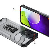 Pokrowiec etui pancerne Crystal Ring Case niebieskie SAMSUNG Galaxy A52s 5G / 8
