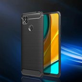 Pokrowiec etui pancerne Karbon Case czarne Oppo A15s / 7