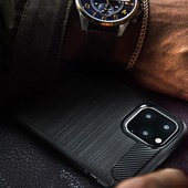 Pokrowiec etui pancerne Karbon Case czarne Oppo Find X2 Pro / 3