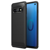 Pokrowiec etui pancerne Karbon Case czarne do SAMSUNG Galaxy A52 LTE