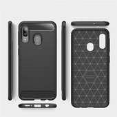 Pokrowiec etui pancerne Karbon Case granatowe SAMSUNG Galaxy A20e / 4