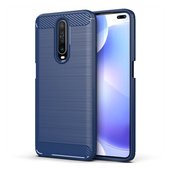 Pokrowiec etui pancerne Karbon Case granatowe do Xiaomi Redmi K30