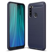 Pokrowiec etui pancerne Karbon Case granatowe do Xiaomi Redmi Note 8