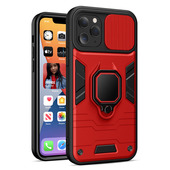 Pokrowiec etui pancerne Ring Lens Case czerwone do APPLE iPhone 11 Pro Max