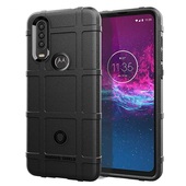 Pokrowiec etui pancerne Rugged Shield czarne do MOTOROLA One Action