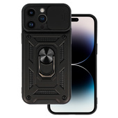 Pokrowiec etui pancerne Slide Camera Armor Case czarne do APPLE iPhone 15 Pro Max