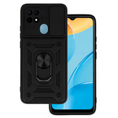 Pokrowiec etui pancerne Slide Camera Armor Case czarne do Oppo A15