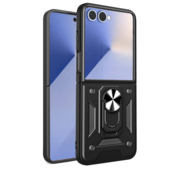 Pokrowiec etui pancerne Slide Camera Armor Case czarne do SAMSUNG Galaxy Z Flip 7
