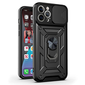 Pokrowiec etui pancerne Slide Camera Armor Case czarne do Xiaomi Redmi 13