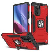 Pokrowiec etui pancerne Wozinsky Ring Armor czerwone do Xiaomi Redmi K40