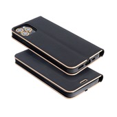 Pokrowiec etui Portfelowe z ramką Vennus Book czarne do SAMSUNG Galaxy S22