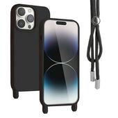 Pokrowiec etui Rope Case ze sznurkiem czarne do SAMSUNG Galaxy A25 5G