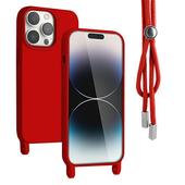 Pokrowiec etui Rope Case ze sznurkiem czerwone do APPLE iPhone 15 Pro Max