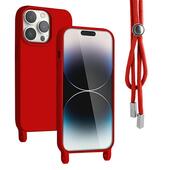 Pokrowiec etui Rope Case ze sznurkiem czerwone do SAMSUNG Galaxy A55 5G