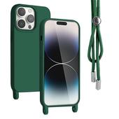 Pokrowiec etui Rope Case ze sznurkiem zielone do APPLE iPhone 15
