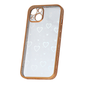 Pokrowiec etui silikonowe Blink 2w1 z ramk� z�ote do APPLE iPhone X