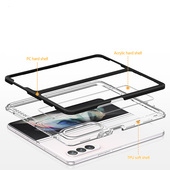 Pokrowiec etui silikonowe Clear 3w1 czarne SAMSUNG Galaxy Z Fold 4 / 4