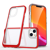 Pokrowiec etui silikonowe Clear 3w1 czerwone do APPLE iPhone 13 mini