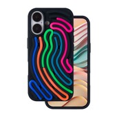 Pokrowiec Etui silikonowe DIY Snake czarne do APPLE iPhone 16