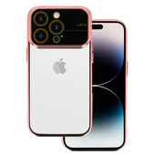 Pokrowiec etui silikonowe Electro Lens Case jasnorowe do APPLE iPhone 12