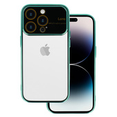 Pokrowiec etui silikonowe Electro Lens Case turkusowe do APPLE iPhone 15