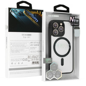 Pokrowiec etui silikonowe IDEAR Case Magsafe W18 czarne do APPLE iPhone 14 Plus